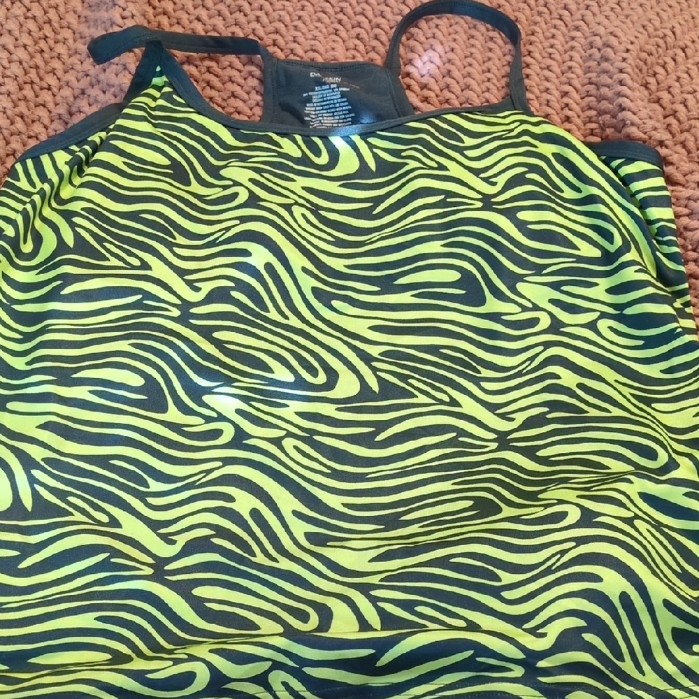 Neon Zebra Print Tank Top